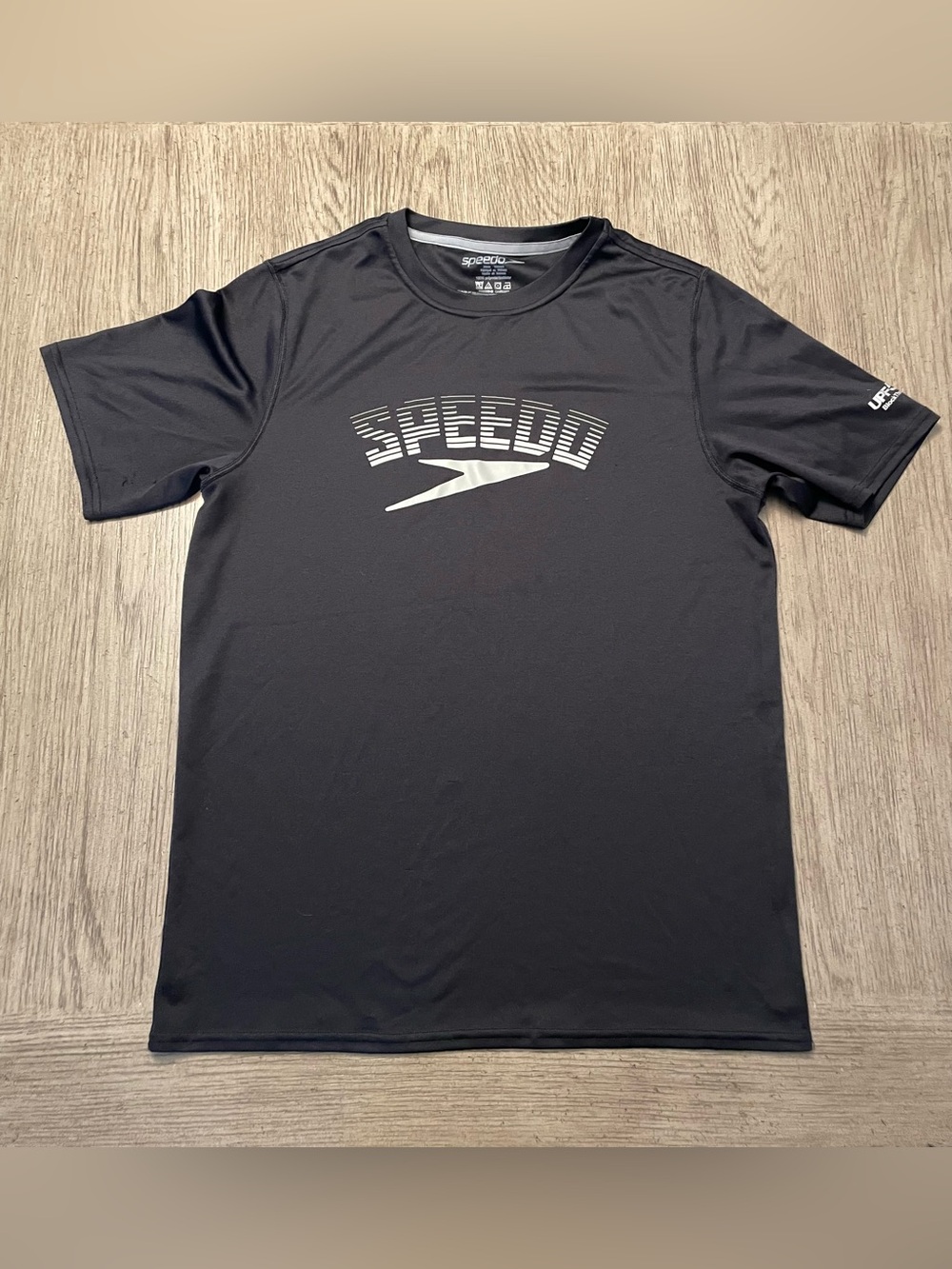 Speedo swim shirt, men’s small, black.